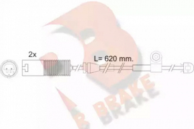 R BRAKE 610396rb -  Сигнализатор, износ тормозных колодок